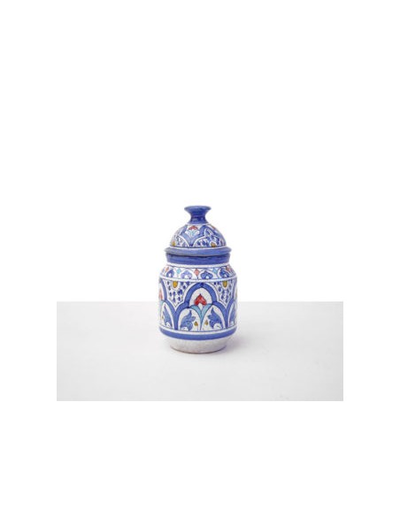 Al-Yarrar Ceramic spice jar (small) with Andalusí design