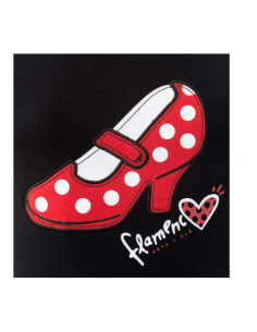 Camiseta Mujer Negra Zapato Olé 2