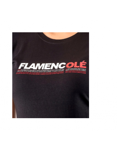 Camiseta Mujer Negro Flamenco Olé