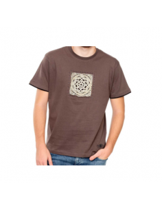 Camiseta Hombre Carbón / Negra Entrelazado