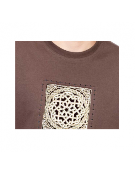 Camiseta Hombre Carbón / Negra Entrelazado