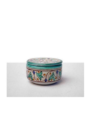 Ceramic Al-Yarrar round box with lid...