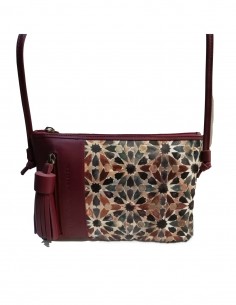 Doria leather shoulder bag - Mosaico Rojo design