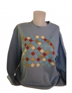 Sudadera rombos sin capucha