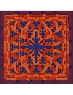 Silicone Coaster - Vagabonde Crochet Velours design - 9x9cm