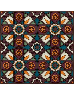 Silicone Coaster - Kaléa Orange design - 9x9cm