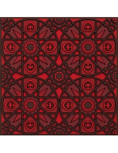 Silicone Coaster - Kaléa Red design - 9x9cm