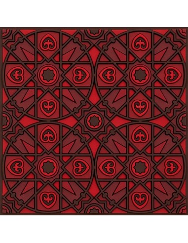 Silicone Coaster - Kaléa Red design -...