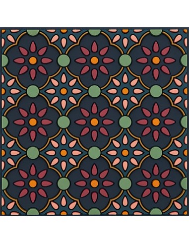 Silicone Coaster - Zahra Pink design...