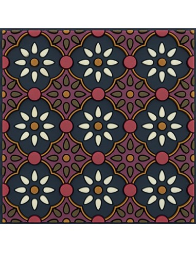 Silicone Coaster - Zahra White design...