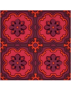 Silicone Coaster - Sejjadeh Ruby design - 9x9cm