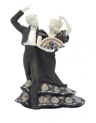 Flamenco dancing pair - Black with...