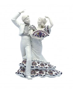 Flamenco dancing pair - White with decal - NADAL