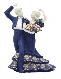 Flamenco dancing pair - Blue with decal - NADAL