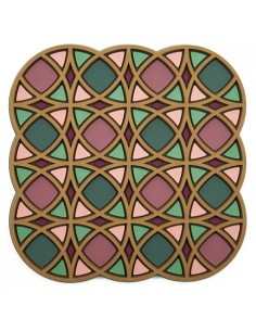 Silicone Coaster - Opera design - 9x9cm
