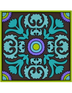 Silicone Coaster - Nassij design - 9x9cm