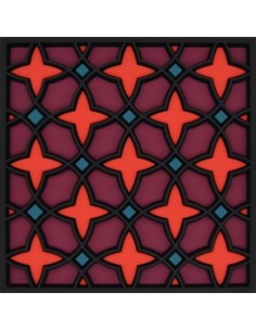 Silicone Coaster - Najma Pop design - 9x9cm