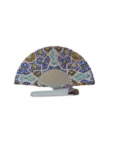 Silk fan and cover set - Alhambra Mosaic design
