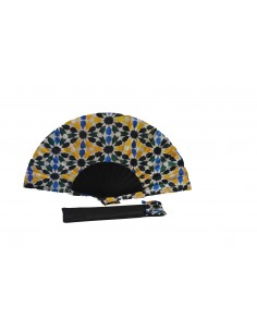 Silk fan and cover set - Alhambra Mosaic design