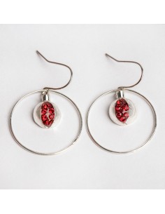Granada round ring design dangle earrings - The María...