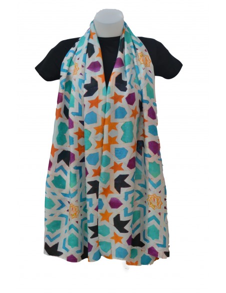 Pashmina seda granada mini