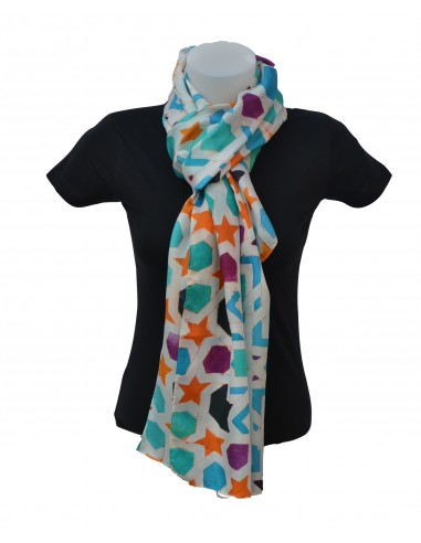 Mini silk pashmina with Granada...