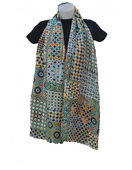 Pashmina seda granada mini