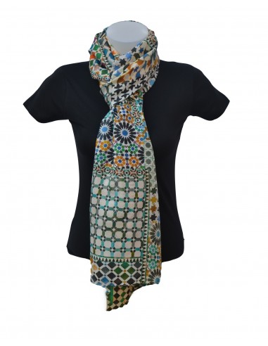 Mini silk pashmina with Granada...