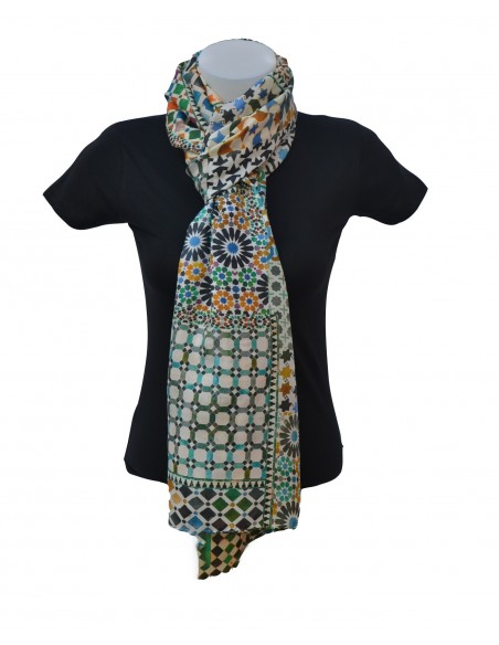 Pashmina seda granada mini