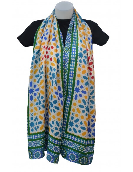 Pashmina seda granada mini