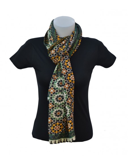 Pashmina seda granada mini