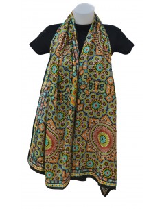 Mini silk pashmina with Granada Mosaic Design