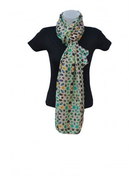 Pashmina seda granada mini