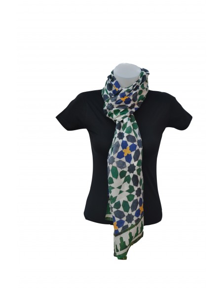 Pashmina seda granada mini