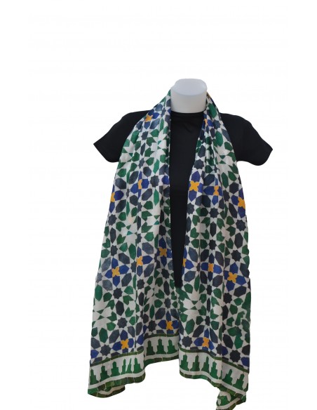 Pashmina seda granada mini