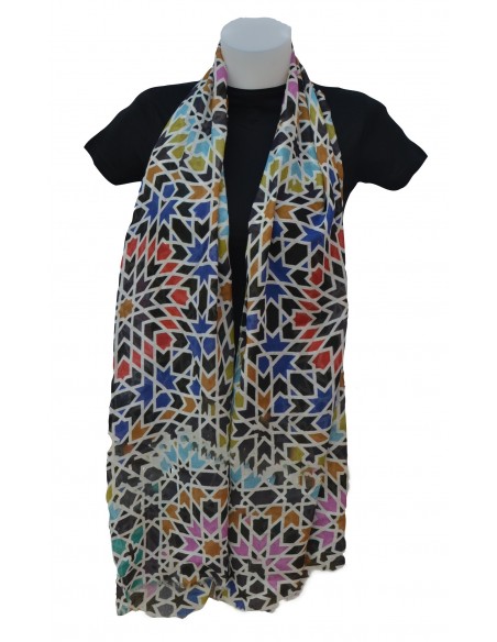 Pashmina cotton-modal grande- Mosaicos Alhambra