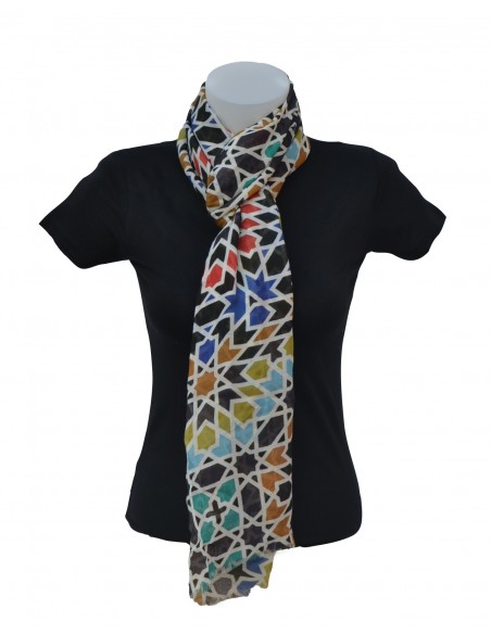 Pashmina cotton-modal grande- Mosaicos Alhambra