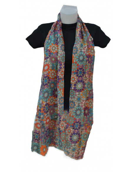 Pashmina cotton-modal grande- Mosaicos-Alhambra