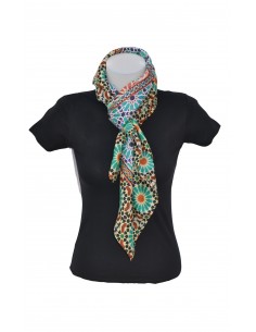 Pashmina seda granada cuadrada 2