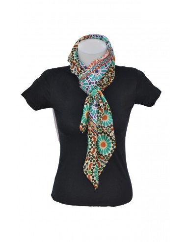 Pashmina seda granada cuadrada