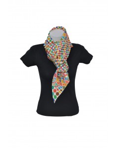 Silk square pashmina with Mosaic design 2