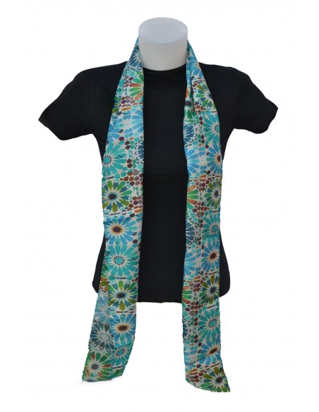 Foulard seda granada- Mosaicos Alhambra