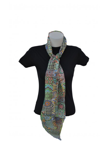 Foulard seda granada- Mosaicos Alhambra