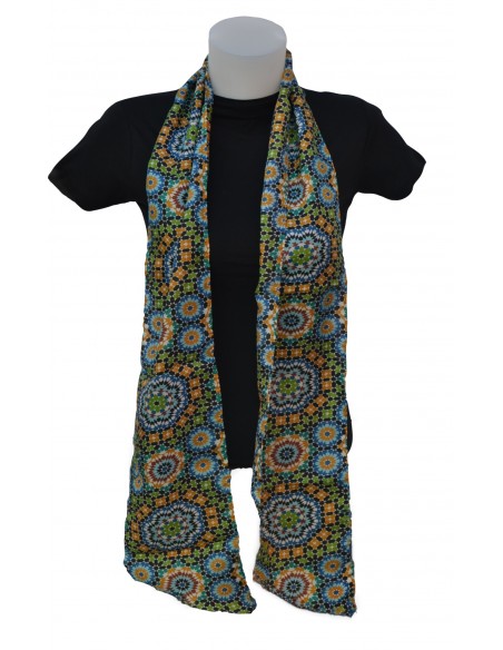 Silk foulard - Granada Mosaic design