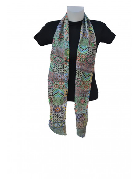 Silk foulard - Granada Mosaic design