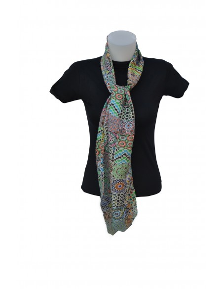 Silk foulard - Granada Mosaic design