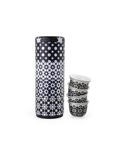 Metal tin with four  60ml coffee cups - The Kaokab...