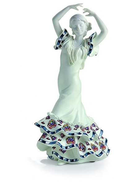 Small Sevillana flamenco dancer with decal - NADAL