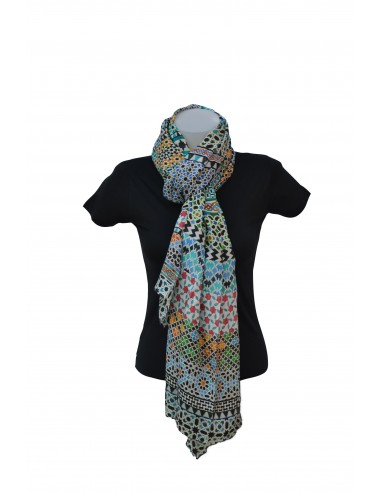 Silk pashmina with Mosaic design...