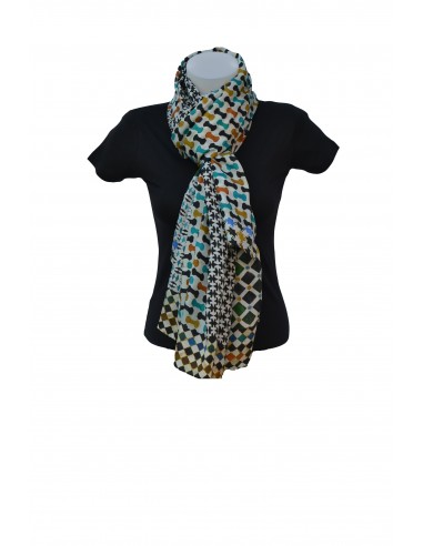 Silk pashmina with Mosaic design...